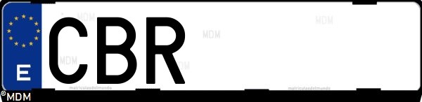 Matrícula española CBR, correspondiente al año 2002