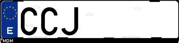Matrícula española CCJ, correspondiente al año 2002