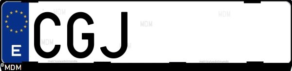 Matrícula española CGJ, correspondiente al año 2003