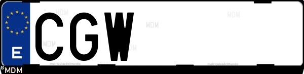 Matrícula española CGW, correspondiente al año 2003