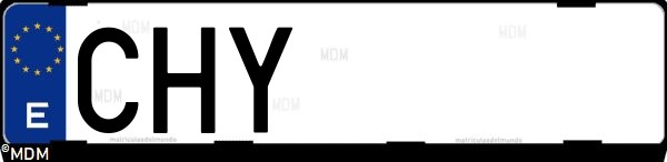 Matrícula española CHY, correspondiente al año 2003
