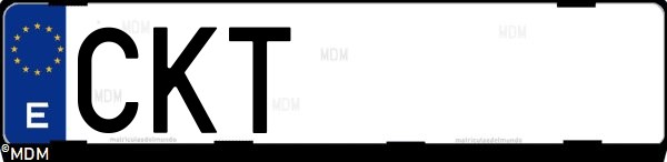 Matrícula española CKT, correspondiente al año 2003
