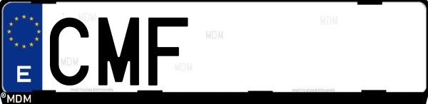 Matrícula española CMF, correspondiente al año 2003