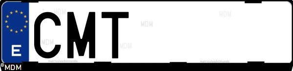 Matrícula española CMT, correspondiente al año 2003