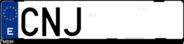 Matrícula española CNJ, correspondiente al año 2003