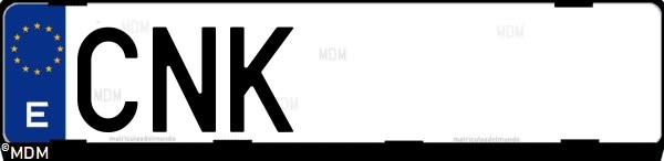 Matrícula española CNK, correspondiente al año 2003