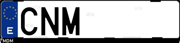 Matrícula española CNM, correspondiente al año 2003