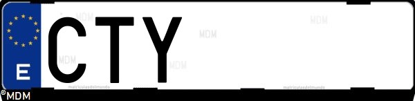 Matrícula española CTY, correspondiente al año 2004