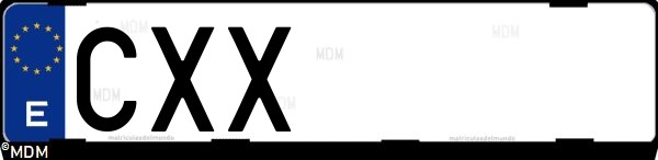 Matrícula española CXX, correspondiente al año 2004