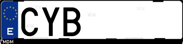 Matrícula española CYB, correspondiente al año 2004