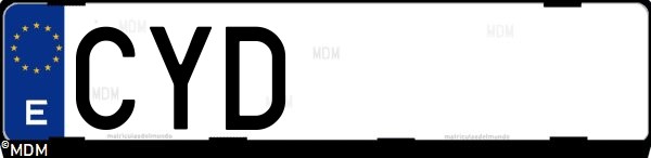 Matrícula española CYD, correspondiente al año 2004