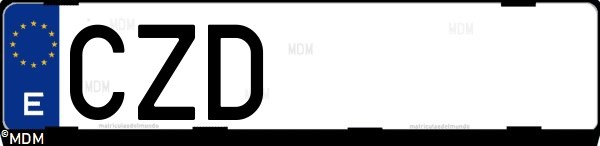 Matrícula española CZD, correspondiente al año 2004