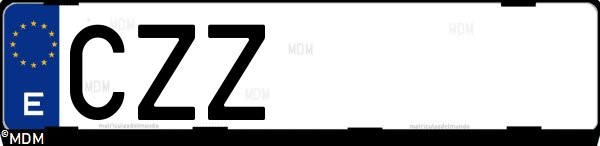 Matrícula española CZZ, correspondiente al año 2004