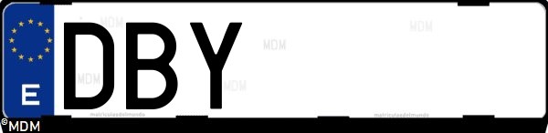 Matrícula española DBY, correspondiente al año 2004