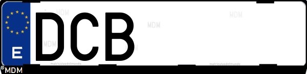 Matrícula española DCB, correspondiente al año 2004