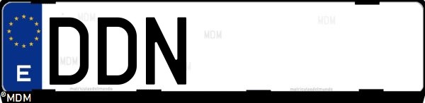 Matrícula española DDN, correspondiente al año 2004