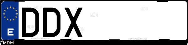 Matrícula española DDX, correspondiente al año 2004