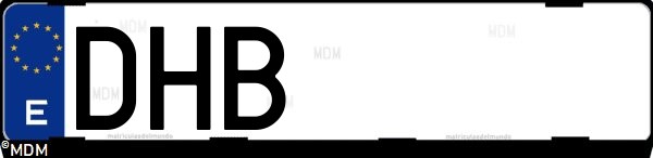Matrícula española DHB, correspondiente al año 2005