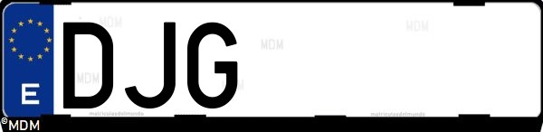Matrícula española DJG, correspondiente al año 2005