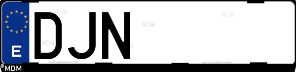 Matrícula española DJN, correspondiente al año 2005