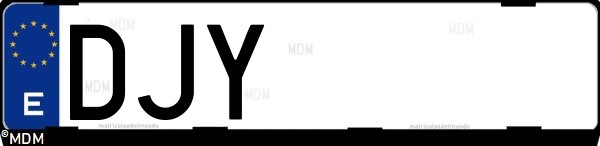 Matrícula española DJY, correspondiente al año 2005