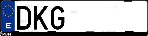 Matrícula española DKG, correspondiente al año 2005