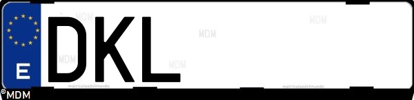 Matrícula española DKL, correspondiente al año 2005