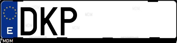Matrícula española DKP, correspondiente al año 2005