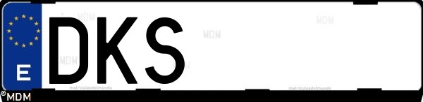 Matrícula española DKS, correspondiente al año 2005