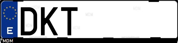 Matrícula española DKT, correspondiente al año 2005