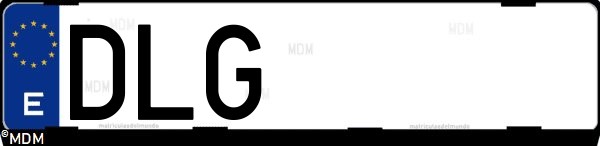 Matrícula española DLG, correspondiente al año 2005