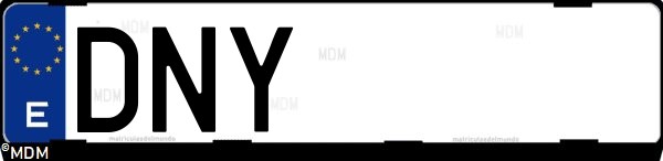 Matrícula española DNY, correspondiente al año 2005