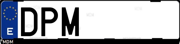Matrícula española DPM, correspondiente al año 2005