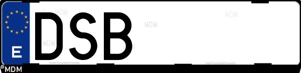 Matrícula española DSB, correspondiente al año 2005