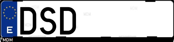 Matrícula española DSD, correspondiente al año 2005