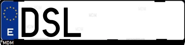 Matrícula española DSL, correspondiente al año 2005