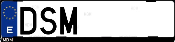 Matrícula española DSM, correspondiente al año 2005