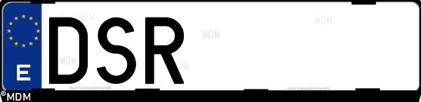 Matrícula española DSR, correspondiente al año 2005