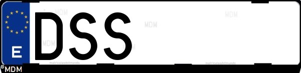 Matrícula española DSS, correspondiente al año 2005