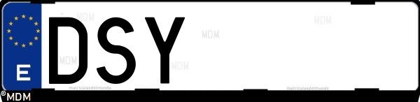 Matrícula española DSY, correspondiente al año 2005