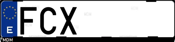 Matrícula española FCX, correspondiente al año 2006