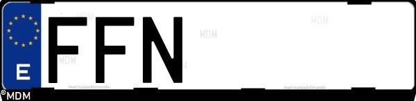 Matrícula española FFN, correspondiente al año 2006