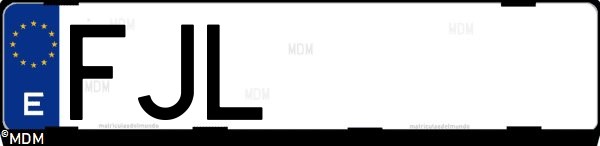 Matrícula española FJL, correspondiente al año 2006