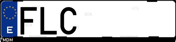 Matrícula española FLC, correspondiente al año 2007