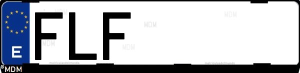 Matrícula española FLF, correspondiente al año 2007