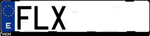Matrícula española FLX, correspondiente al año 2007