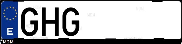 Matrícula española GHG, correspondiente al año 2008