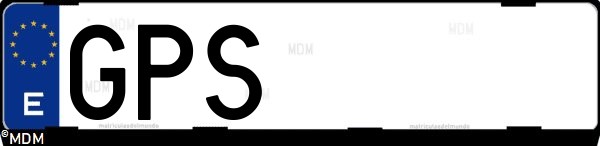 Matrícula española GPS, correspondiente al año 2009