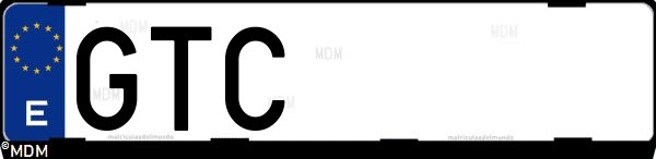 Matrícula española GTC, correspondiente al año 2010