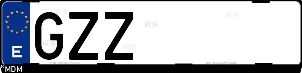 Matrícula española GZZ, correspondiente al año 2010